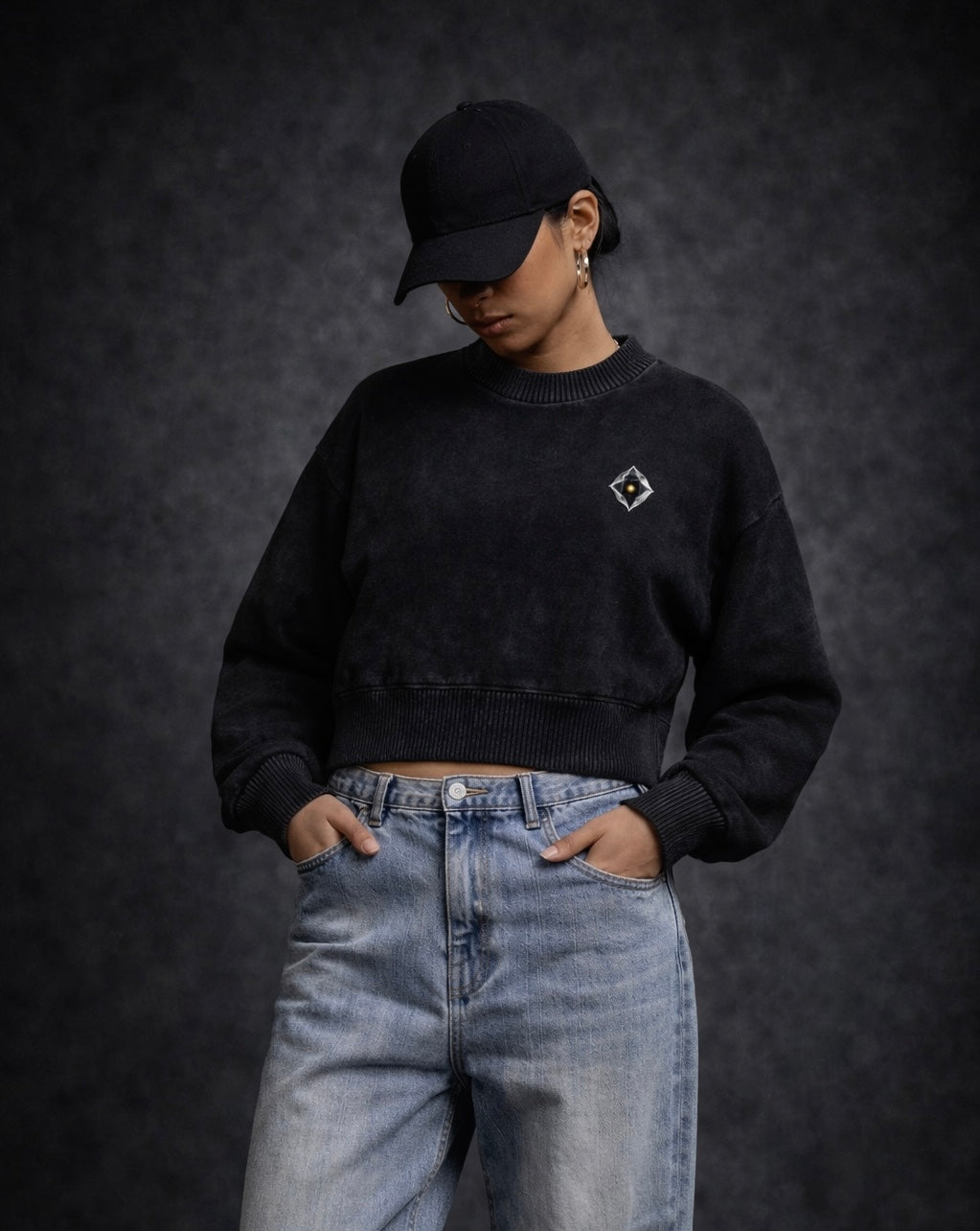BALOON CROPPED SWEATER