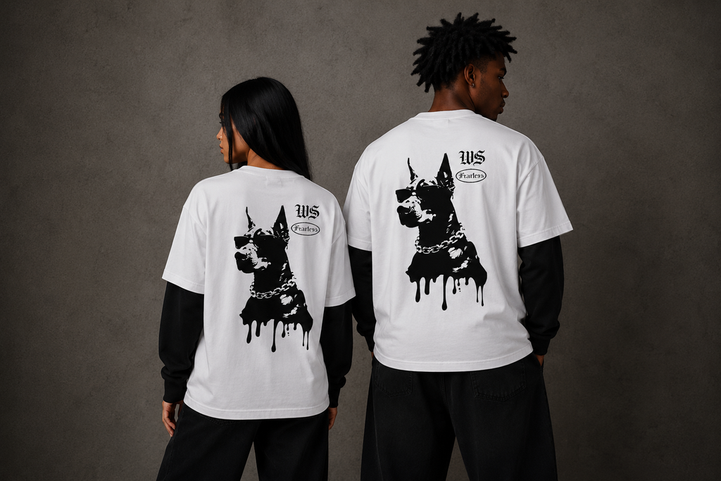 FEARLESS CONTRAST SLEEVE OVERSIZED T- SHIRT