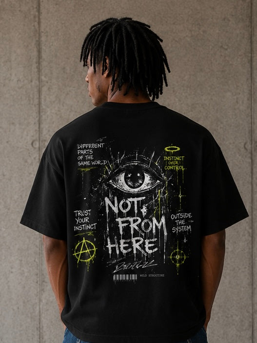 NOT FROM HERE - OVERSIZED COTTON TEE