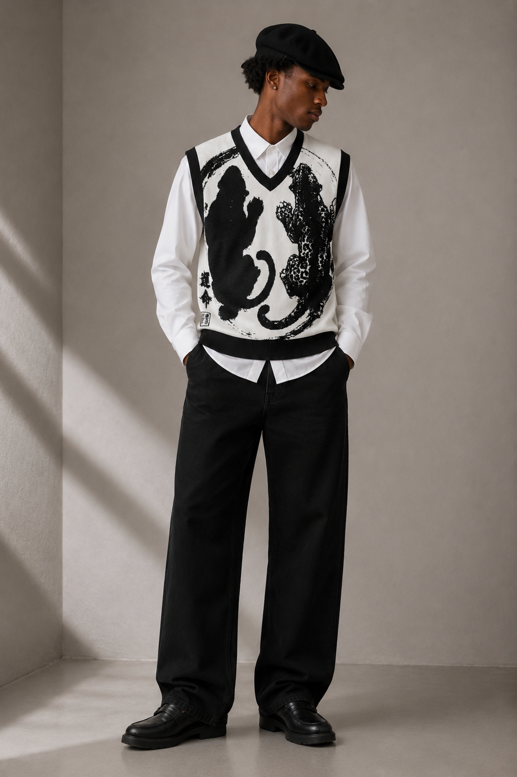 V- NECK GILET - PANTHER ENERGY