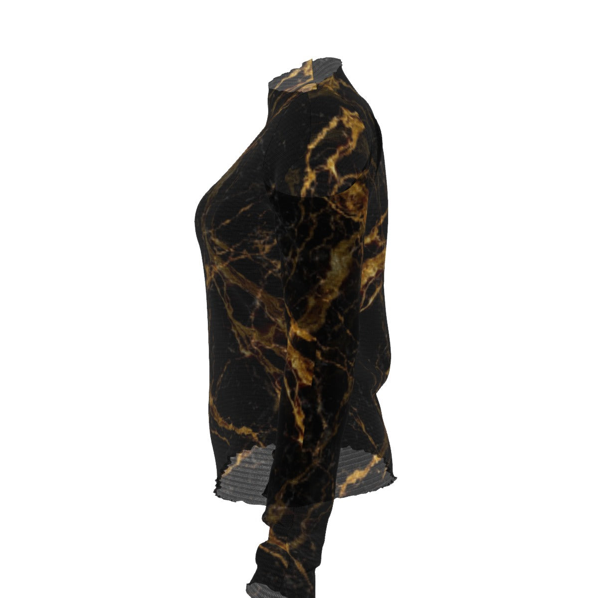 GOLD MARBLE MESH T-SHIRT