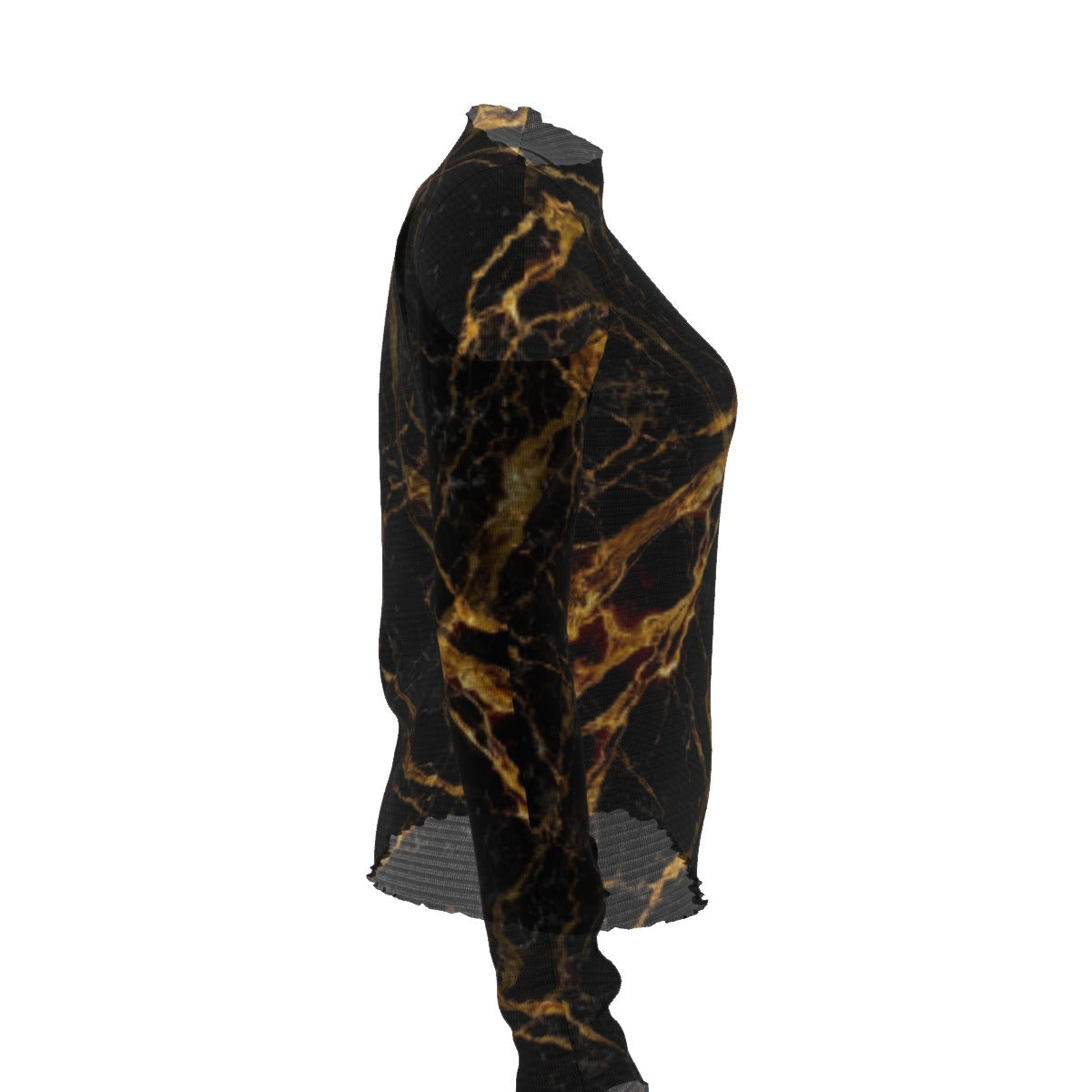 GOLD MARBLE MESH T-SHIRT