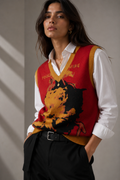 V- NECK GILET - ROSE
