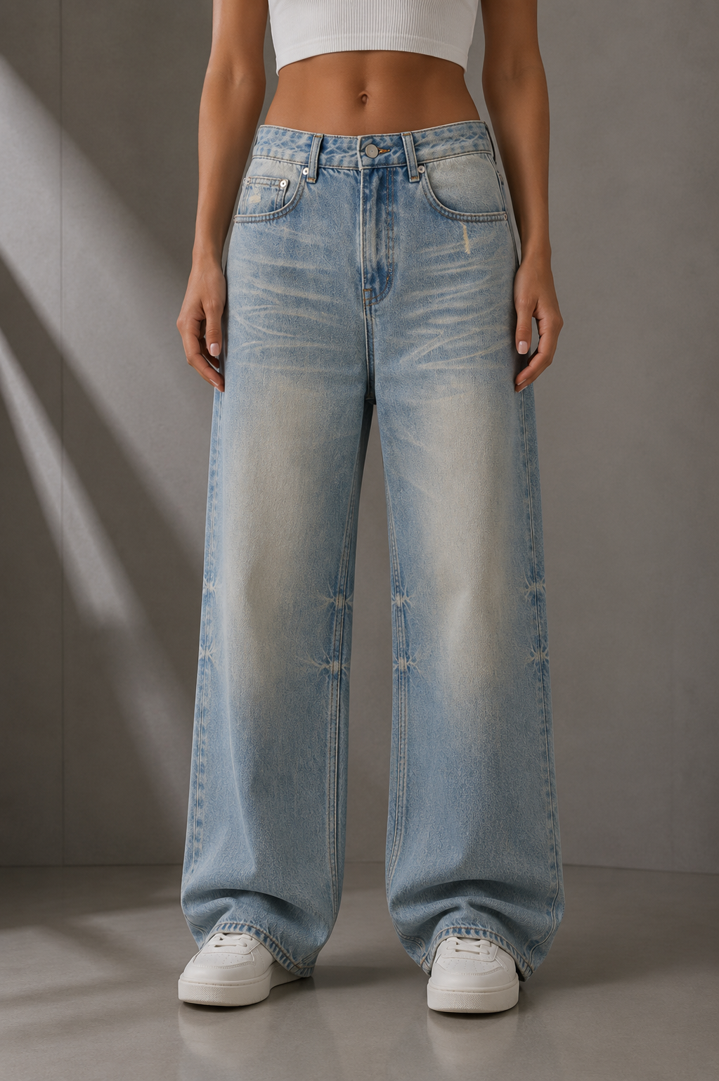 SUN FADE DENIM JEANS