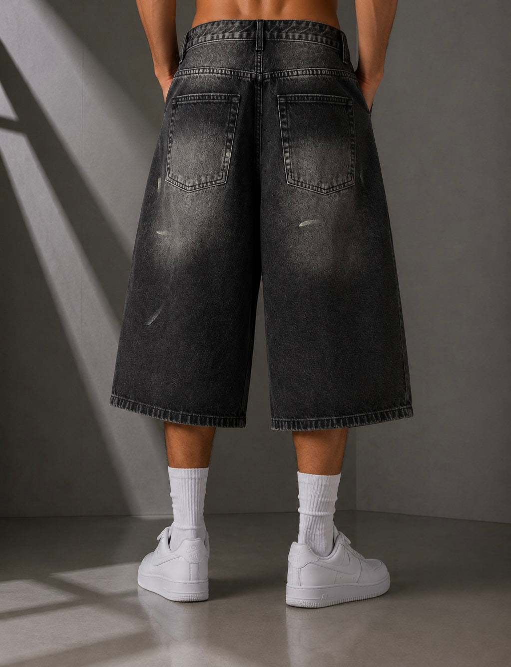 ALIEN VINTAGE WASH DENIM SHORTS