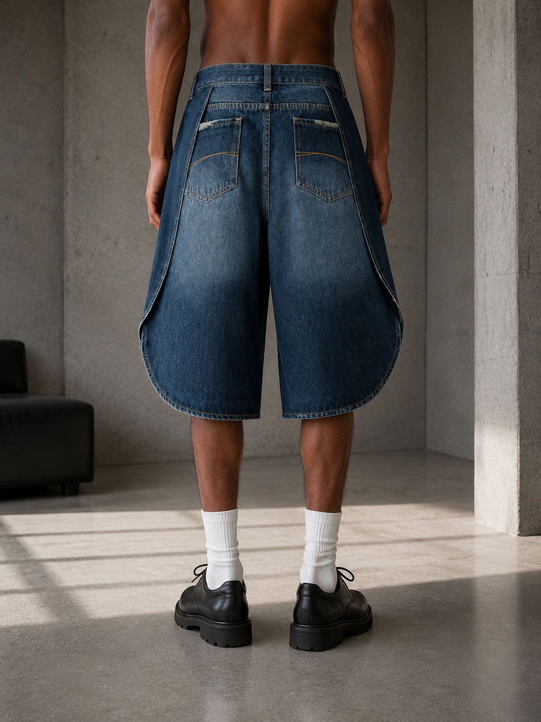 MAN WIDE LEG DENIM PANTS— fearless