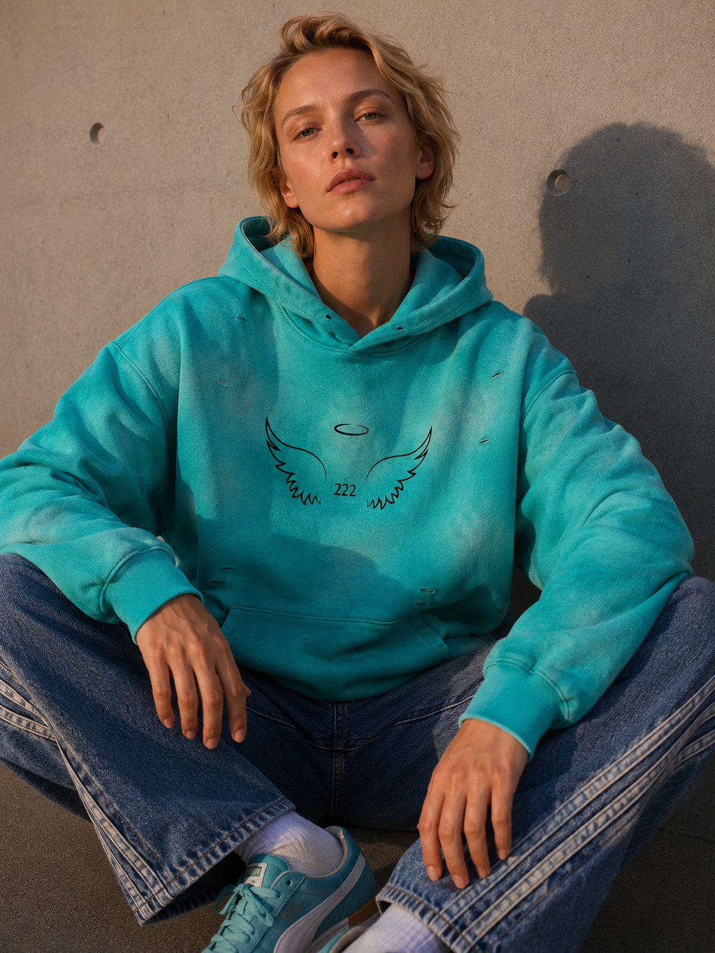 222 SUNFADE HOODIE - Unisex Oversized