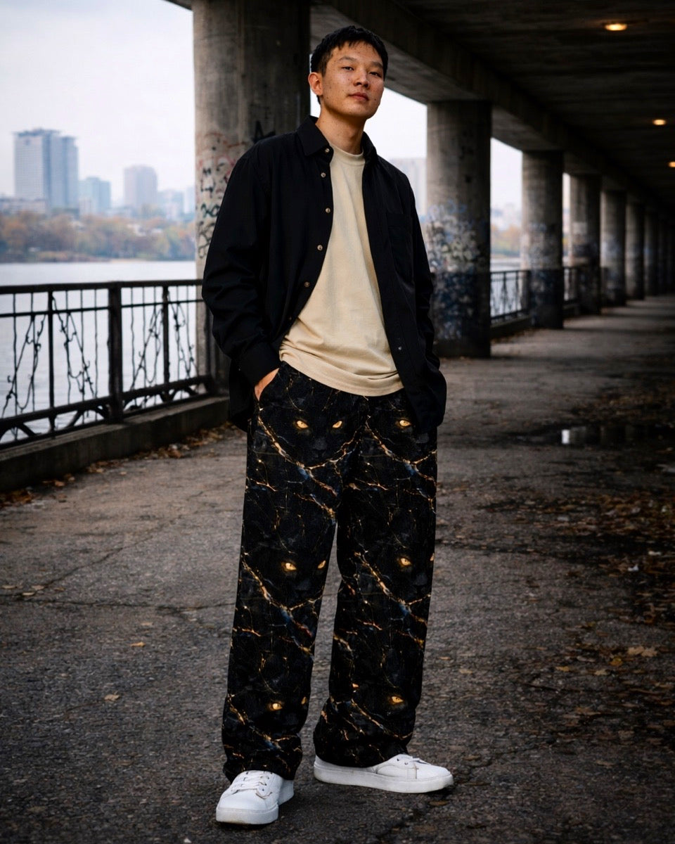 ALL OVER WILD MARBLE PANTS