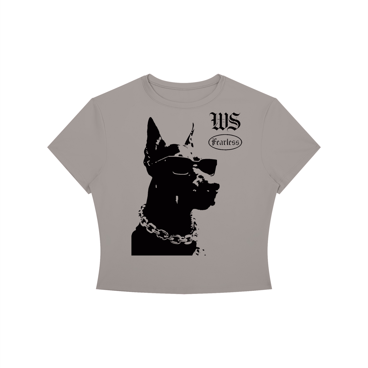 FEARLESS CREWNECK CROP TEE
