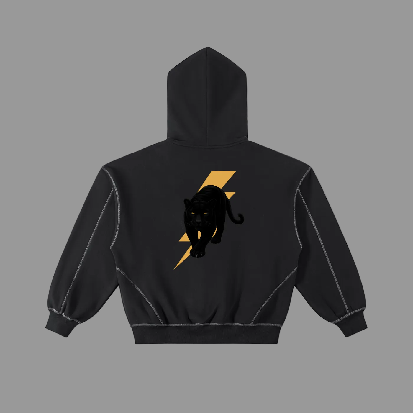 CONTRAST-STITCHED ZIP HOODIE