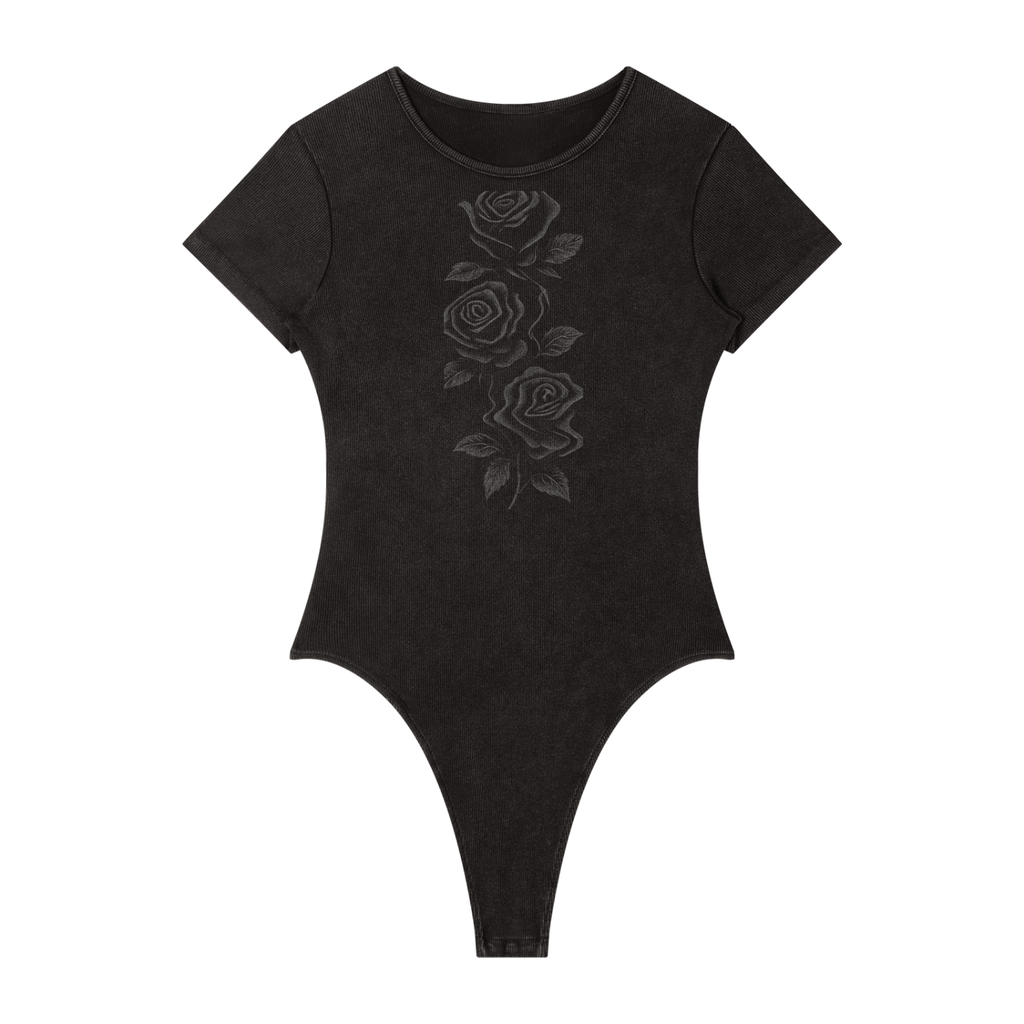 CREWNECK BODYSUIT - MINERAL WASH