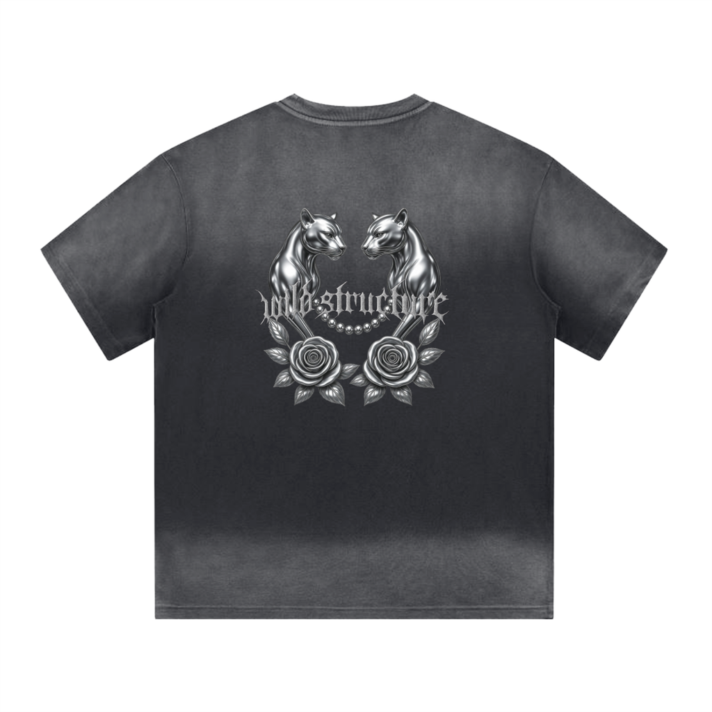 PANTHER ROSE WASHED TEE