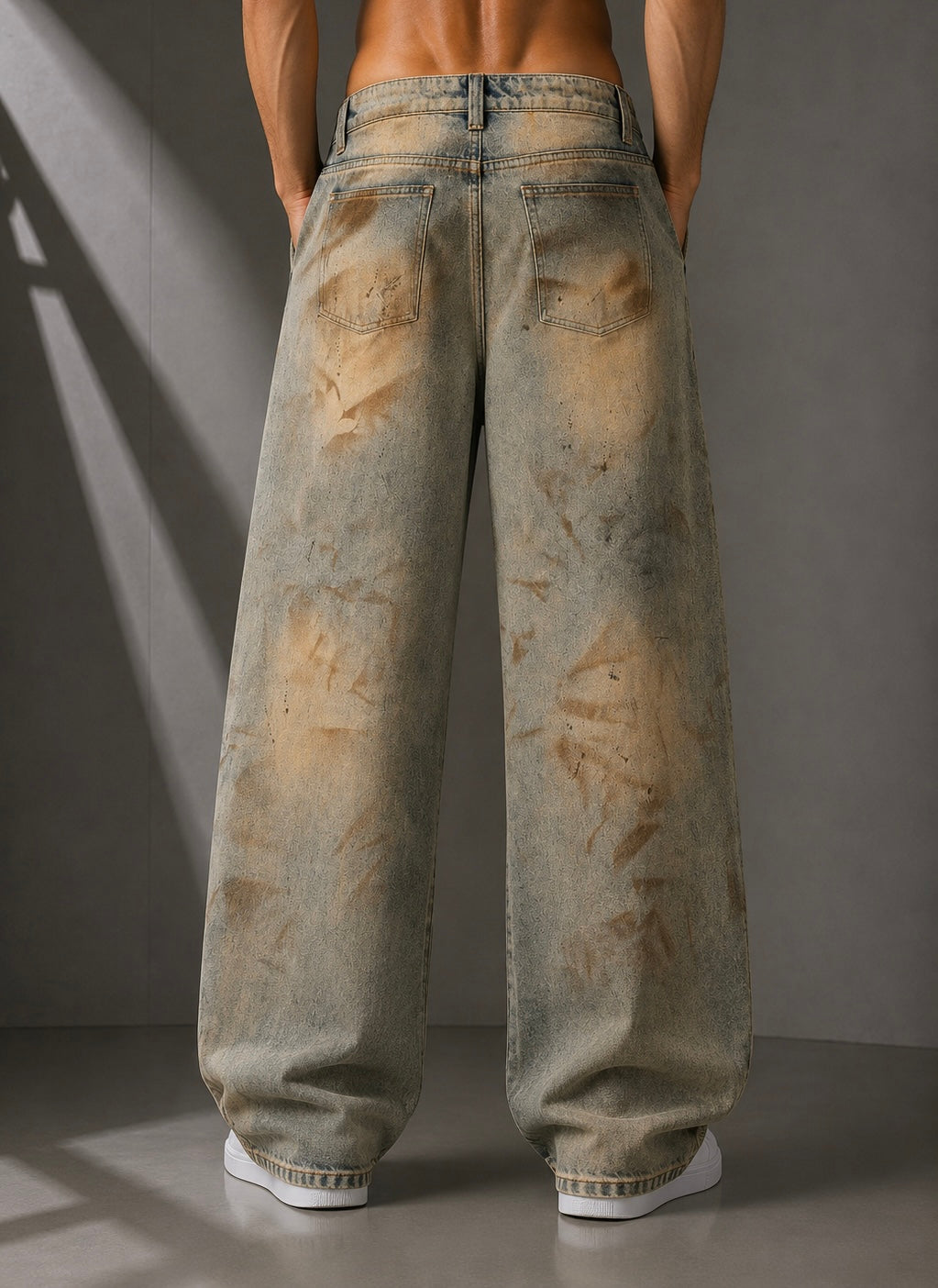 BARREL LEG DENIM JEANS