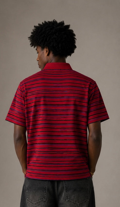 STRIPED POLO T-SHIRT