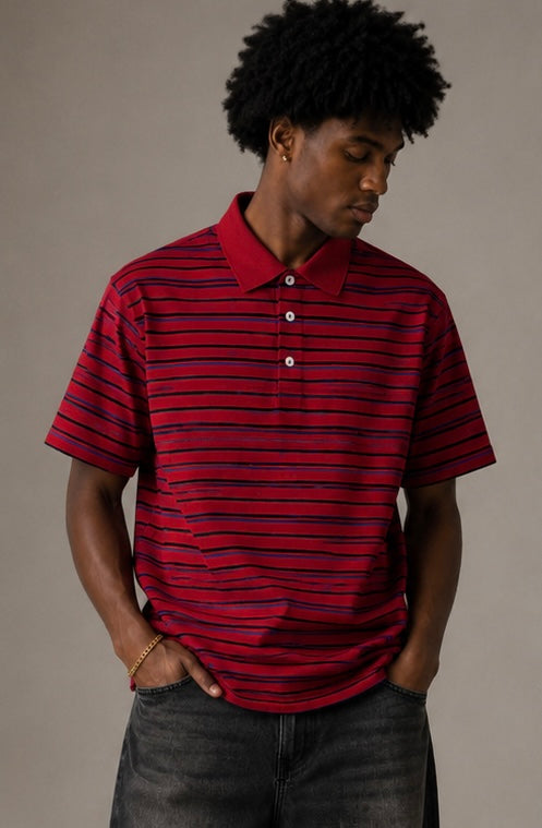 STRIPED POLO T-SHIRT