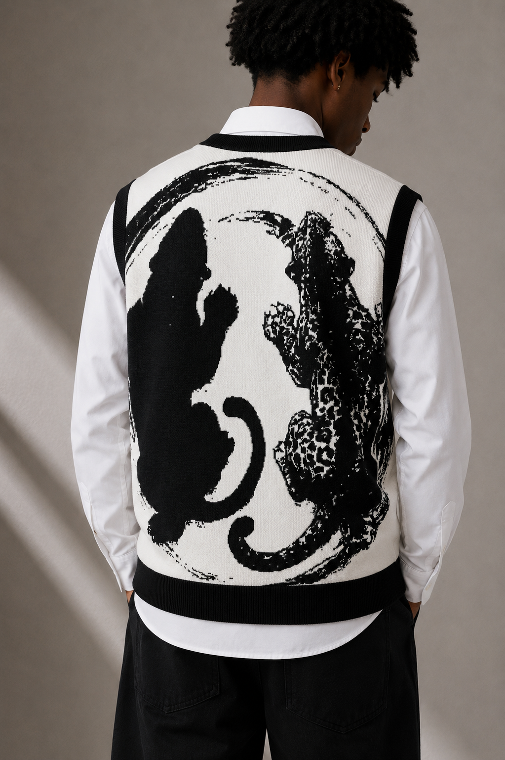 V- NECK GILET - PANTHER ENERGY
