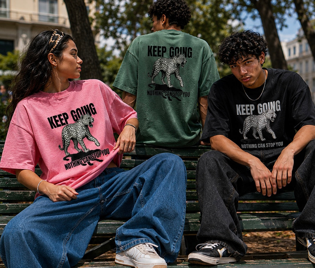KEEP GOING - COTTON OVERSIZED T-SHIRT