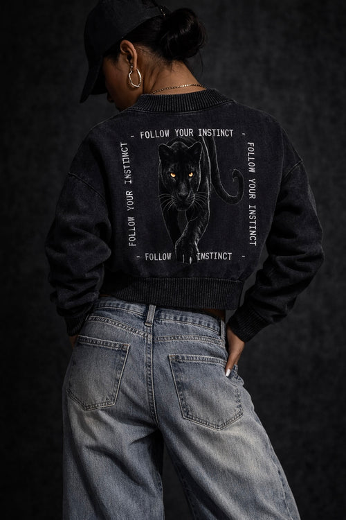 BALOON CROPPED SWEATER