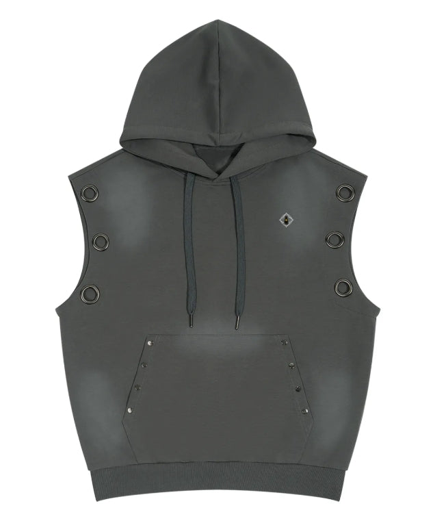 WILD SOUL SLEEVELESS HOODIE -Vintage Wash