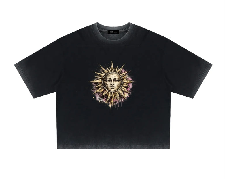 Sun 'n Moon Boxy T-Shirt — Unisex Dark Streetwear | Wild Structure