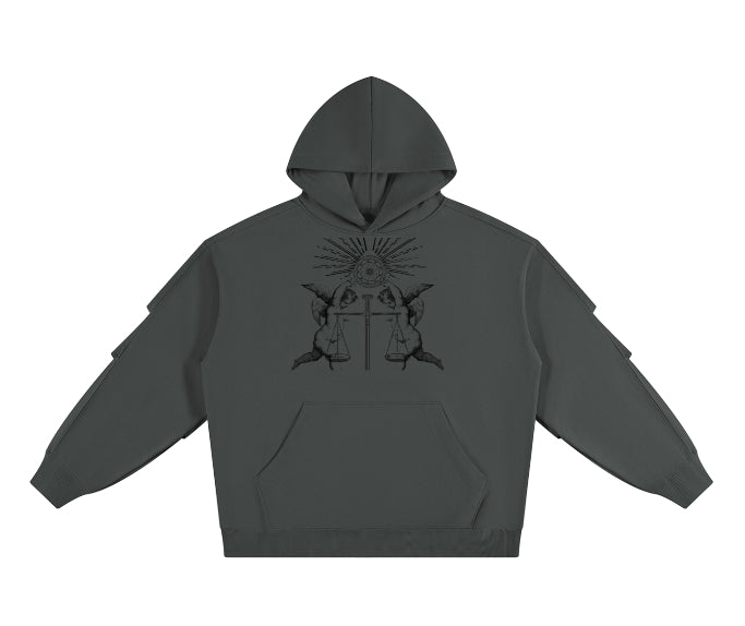 ANGELS HOODIE - Rouched sleeve