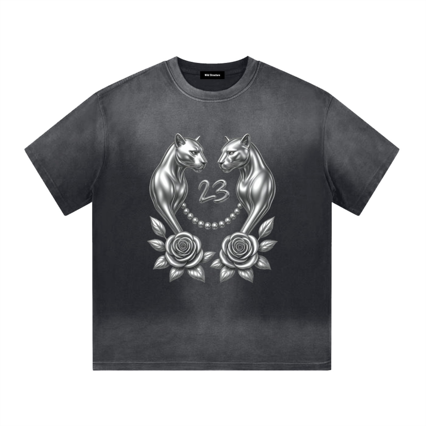 PANTHER ROSE WASHED TEE
