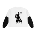 FEARLESS CONTRAST SLEEVE OVERSIZED T- SHIRT