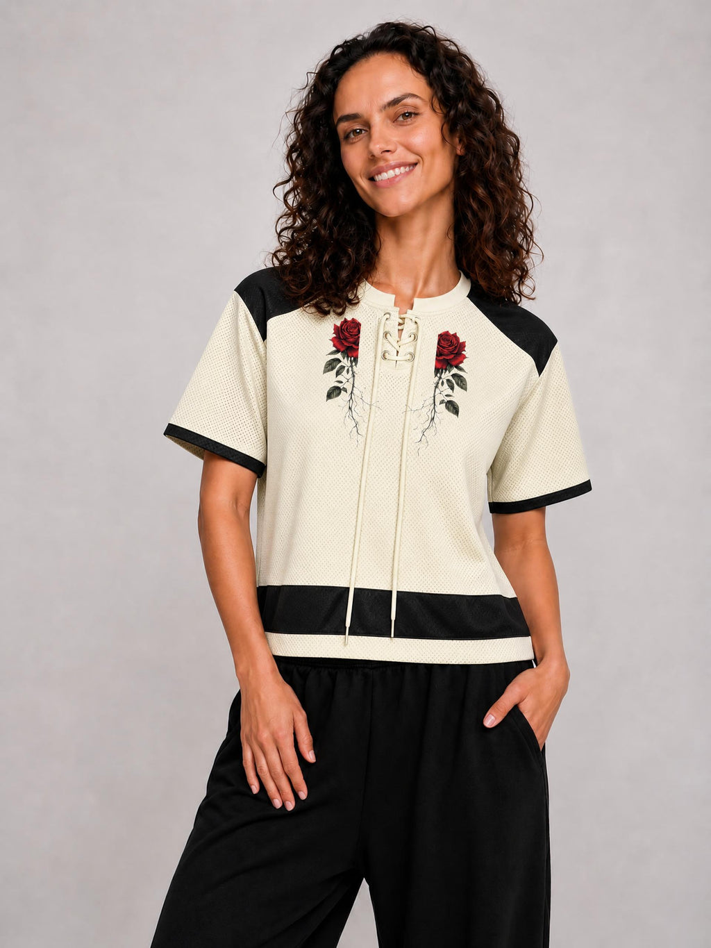 ROSES BOXY T-SHIRT— Unisex Oversized