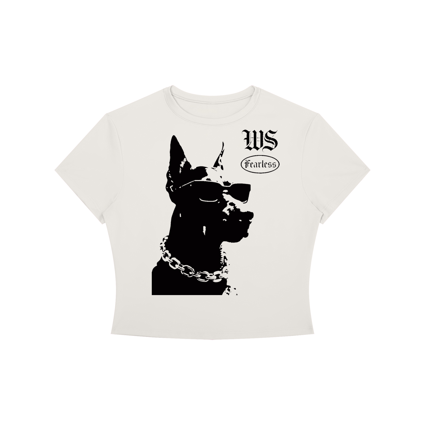 FEARLESS CREWNECK CROP TEE
